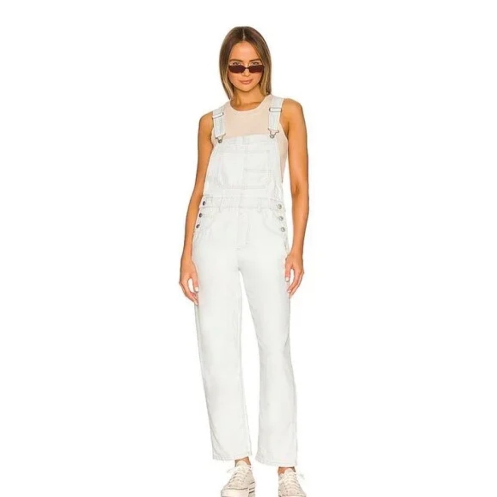 We The Free Light Blue Denim Overalls